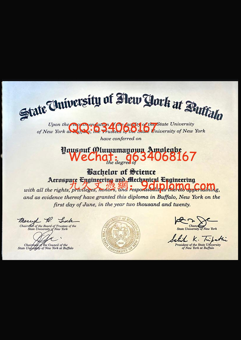 布法罗大学毕业证样板