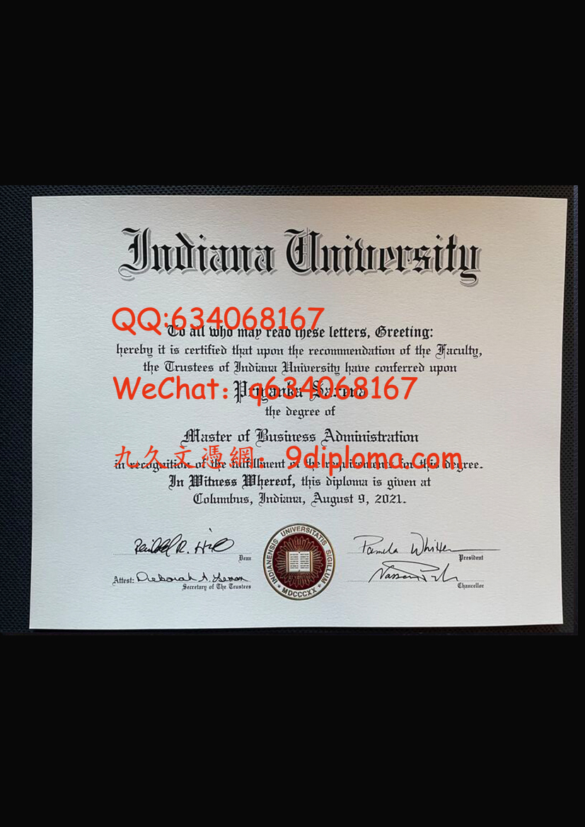 印第安纳大学毕业证样板