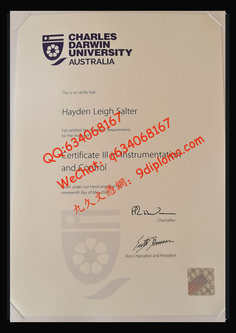 查尔斯达尔文大学毕业证样板