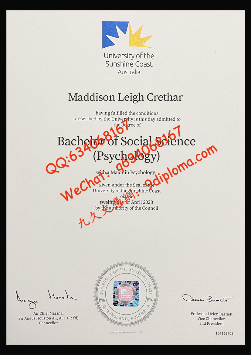 阳光海岸大学毕业证样板