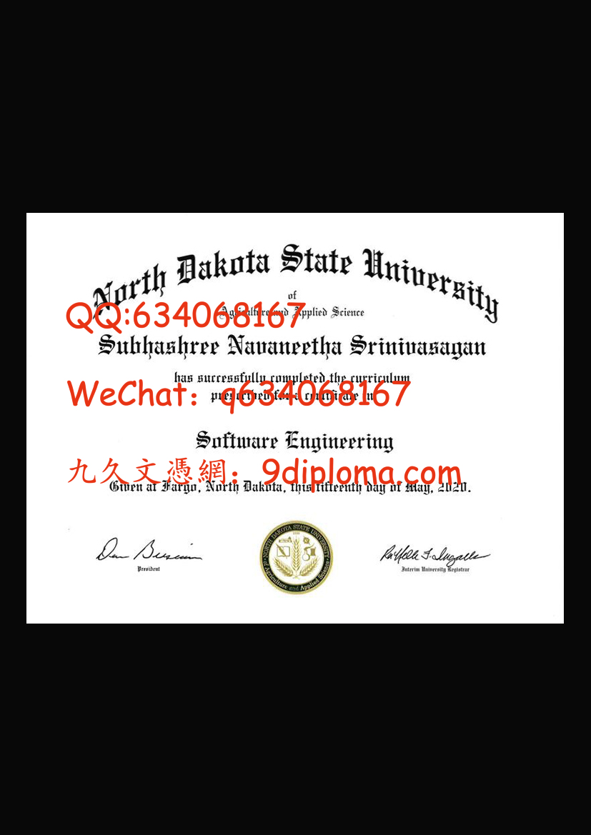 北达科他州立大学毕业证样板