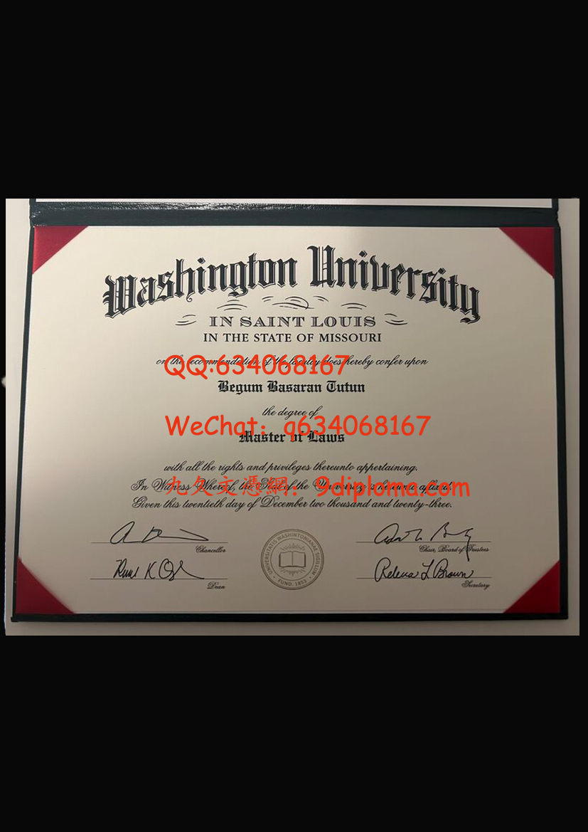 圣路易斯华盛顿大学毕业证样板