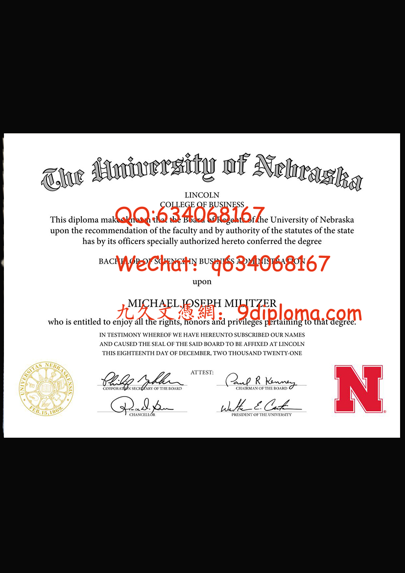 内布拉斯加大学林肯分校毕业证样板