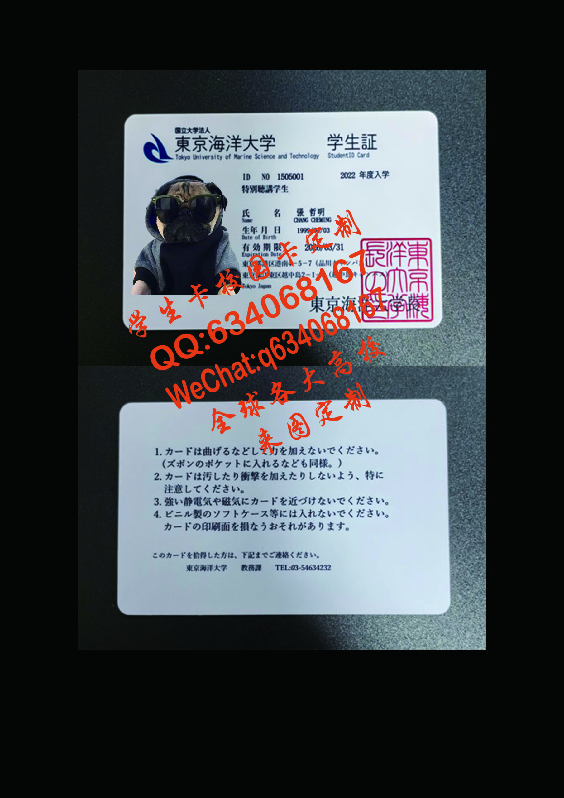 東京海洋大学学生卡定制