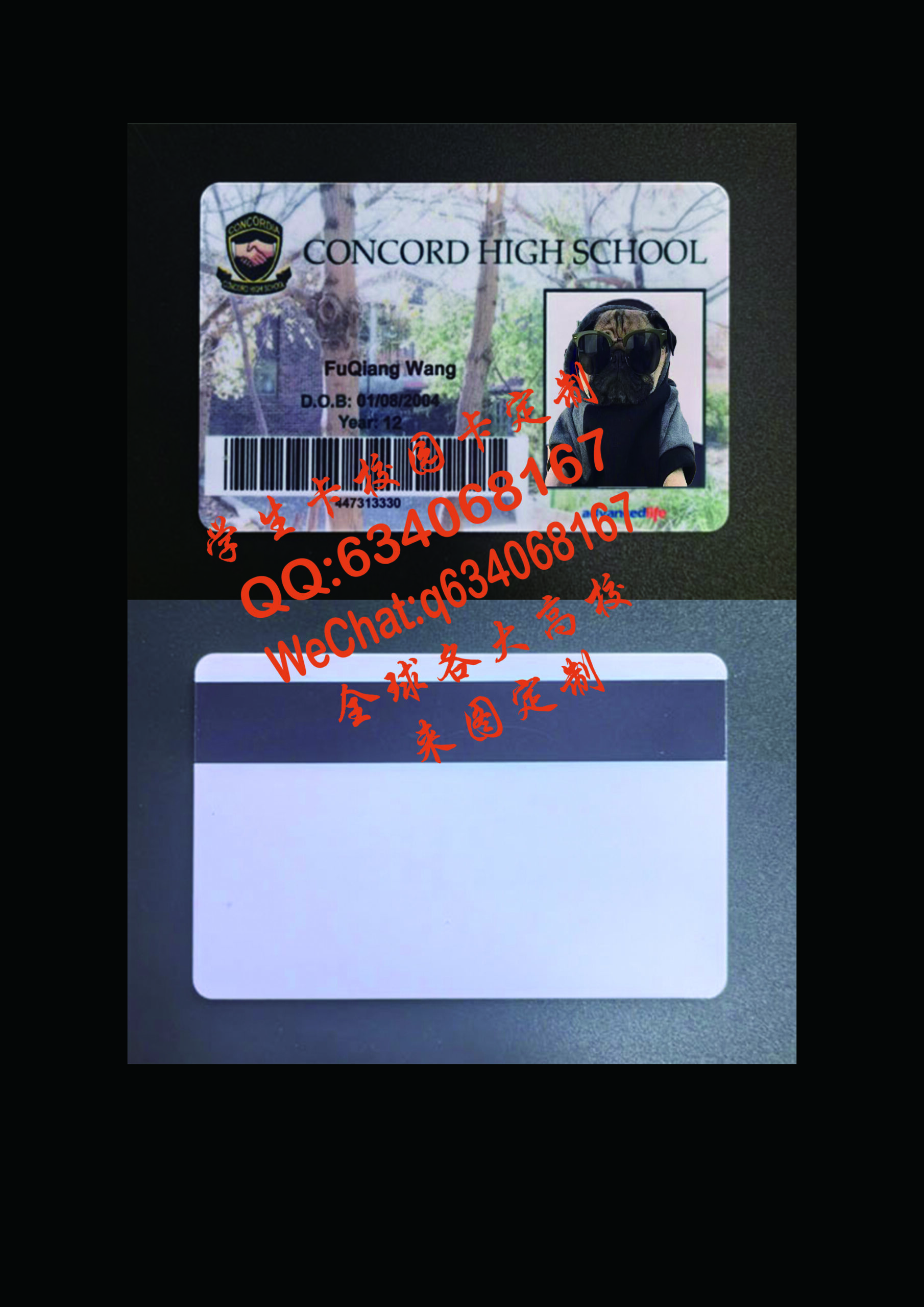 澳洲康科德高中学生卡定制
