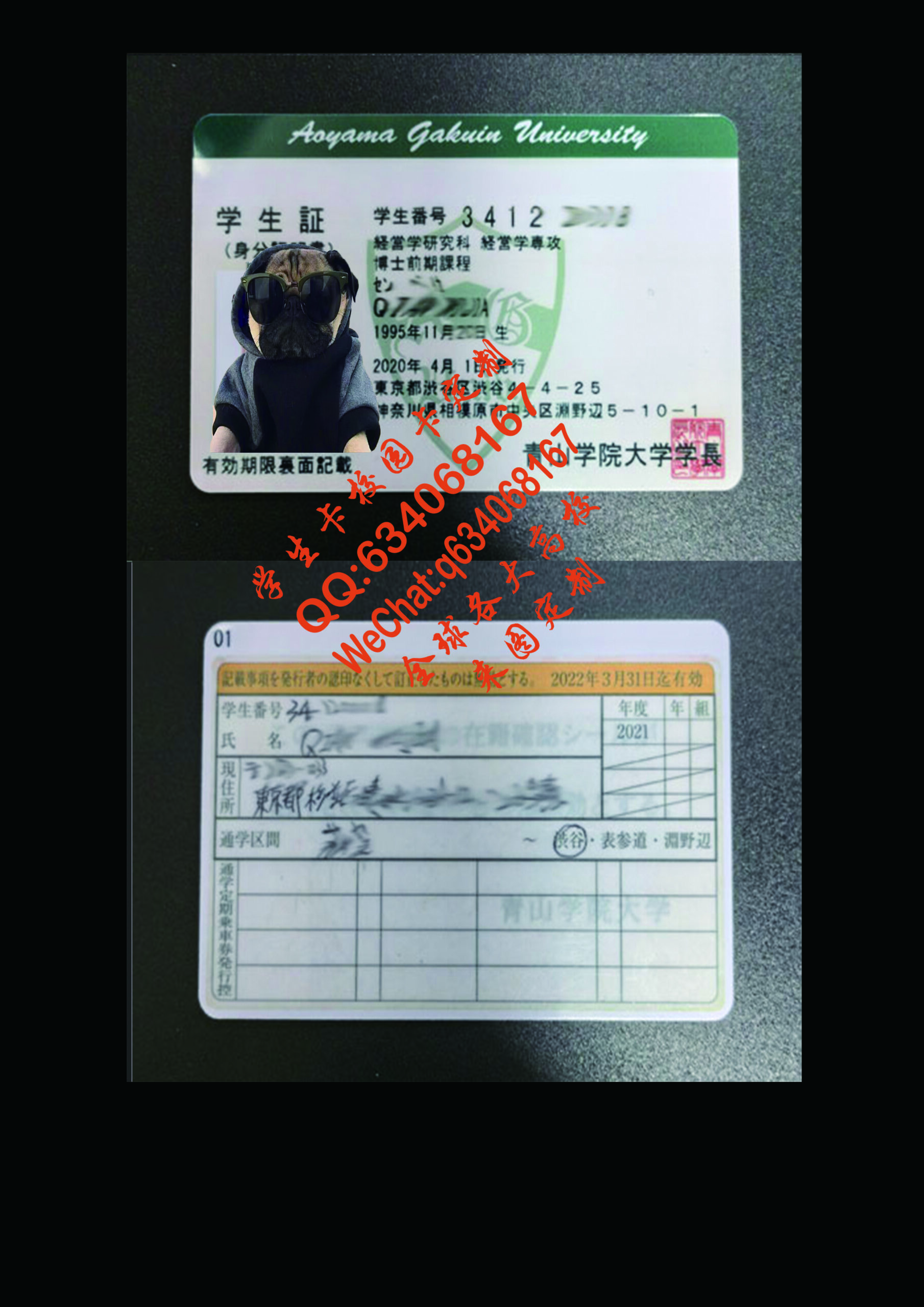 青山大学学生卡定制