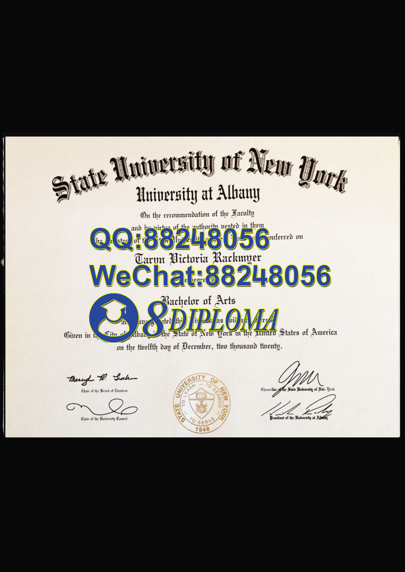 美国纽约州立大学奥尔巴尼分校毕业证样板学位证成绩单学历认证留信认证学生卡offer信封