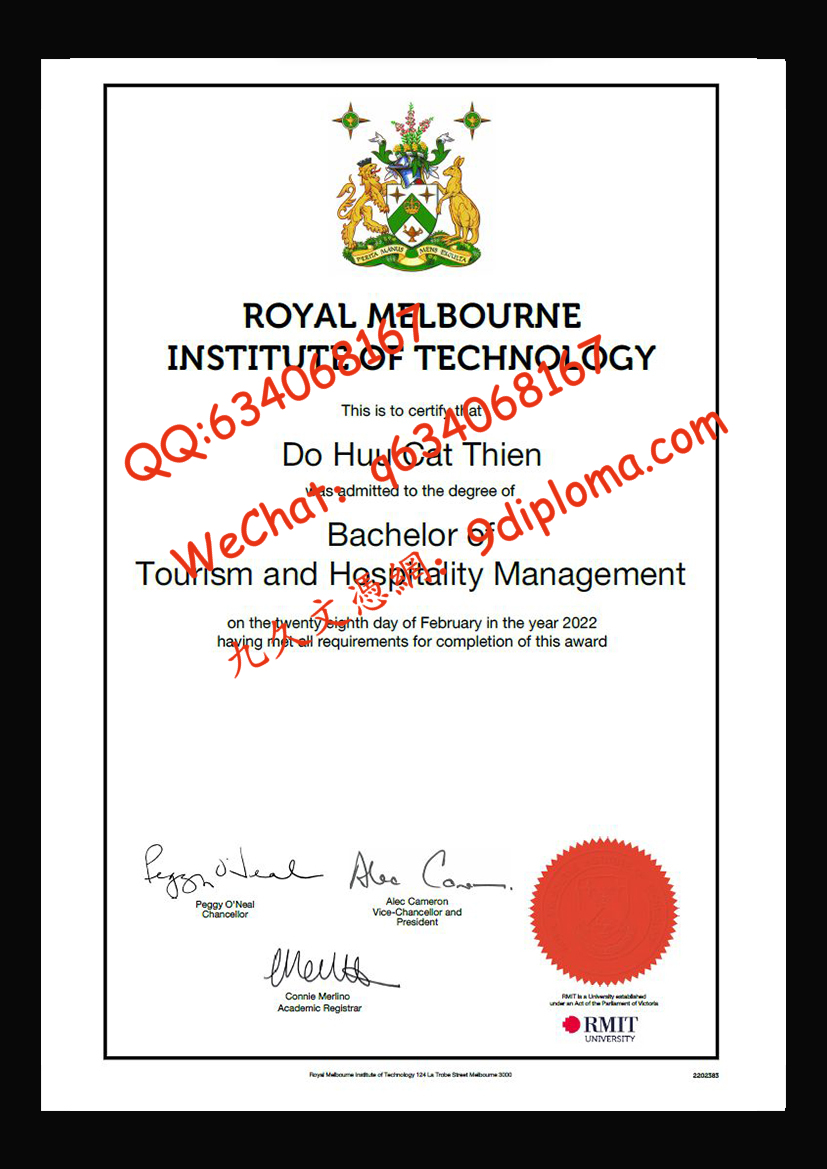 皇家墨尔本理工大学毕业证样本