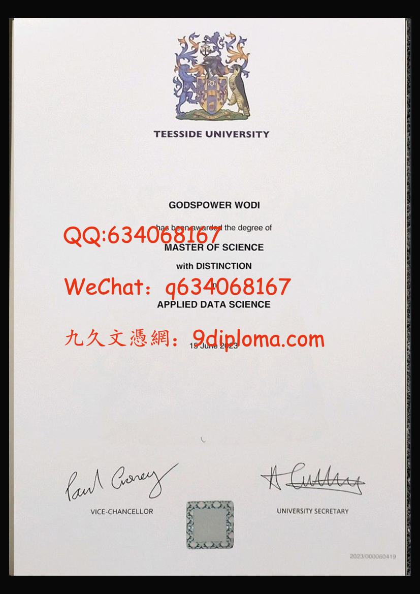 提赛德大学毕业证样本