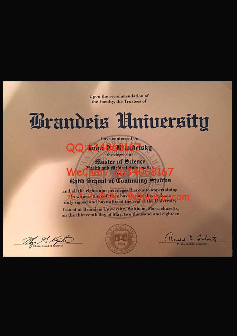 布兰迪斯大学毕业证样本