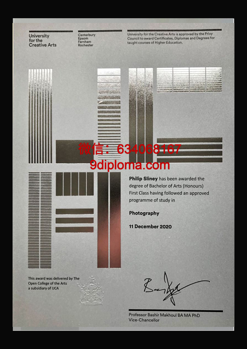 创意艺术大学毕业证样本