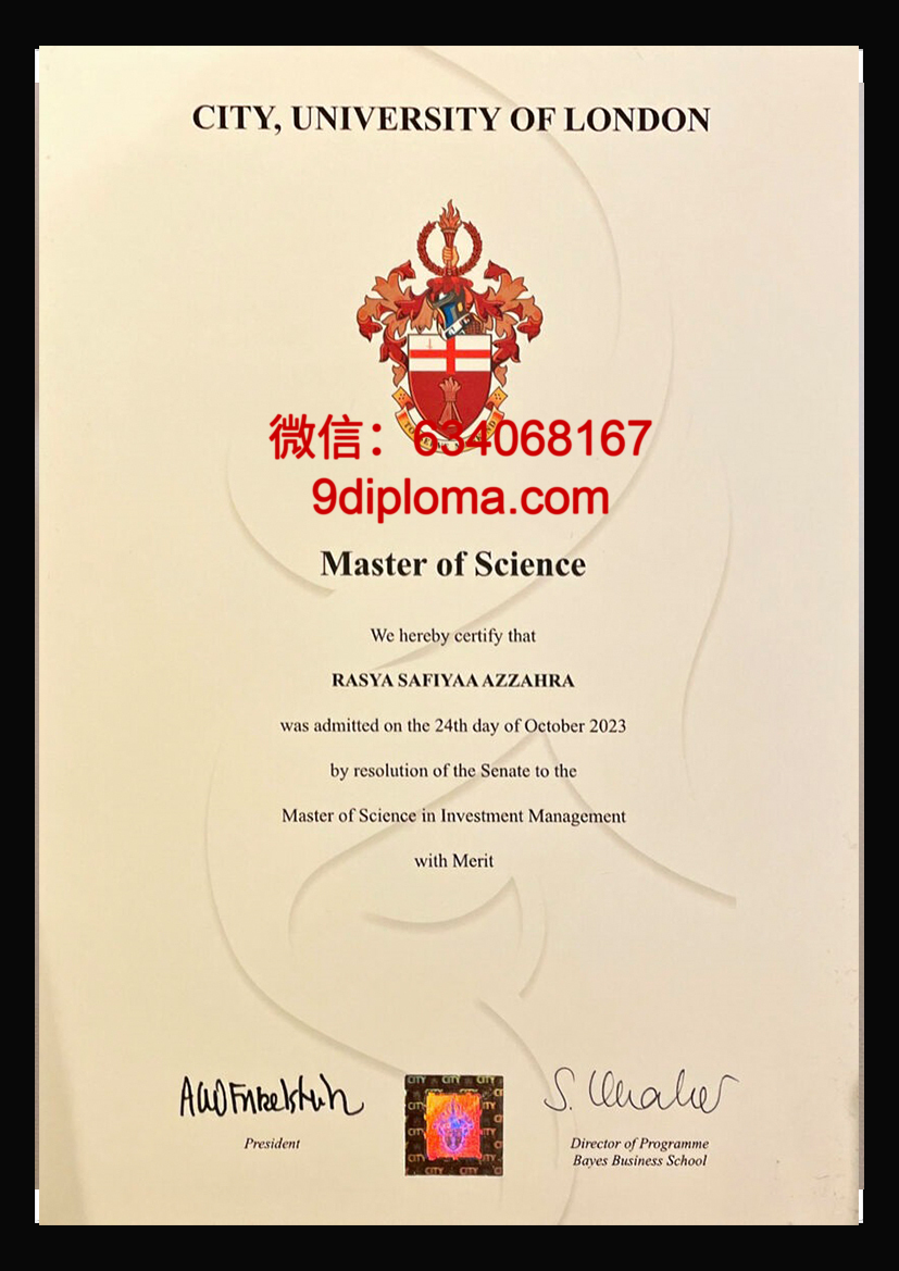 卡斯商学院毕业证样本