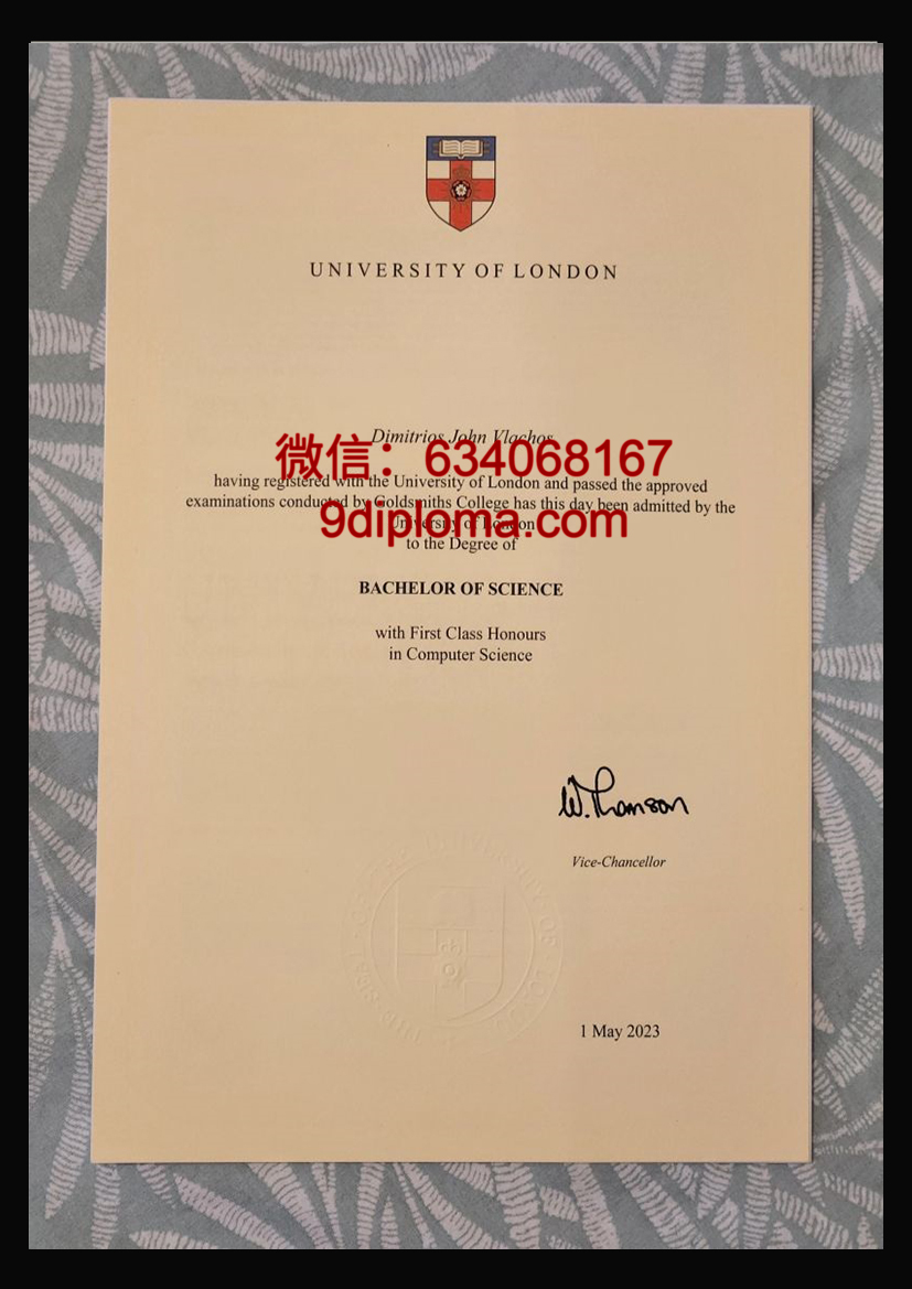 伦敦大学毕业证样本